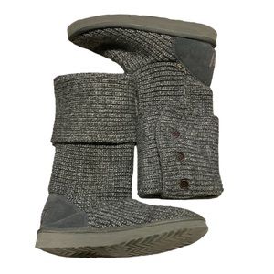 UGG Gray Knit Classic Cardi Boots 7